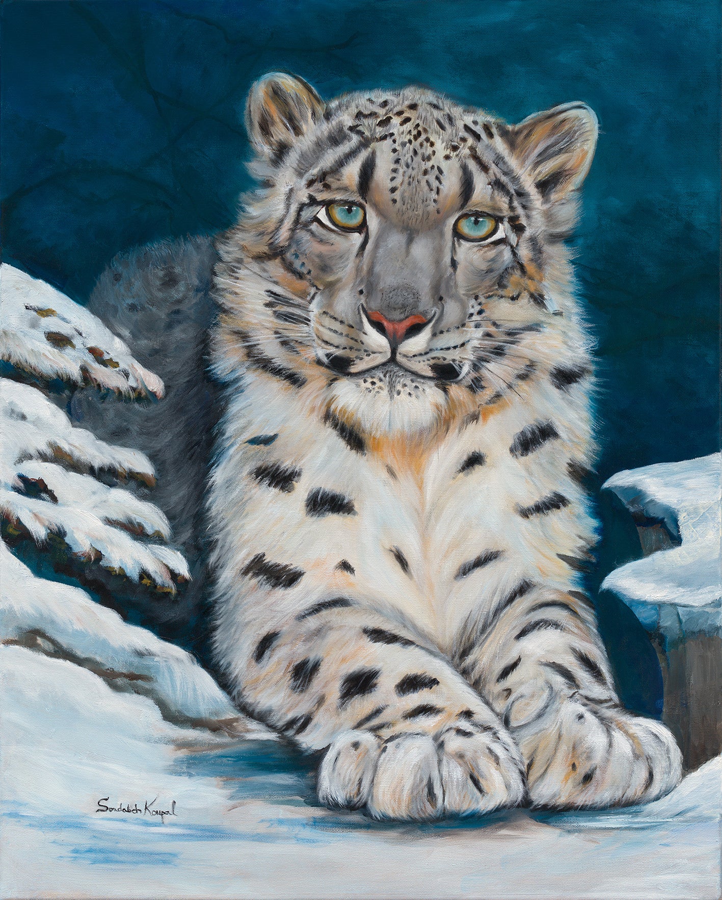 Snow Leopard- 24X30 Limited-Edition Canvas Print
