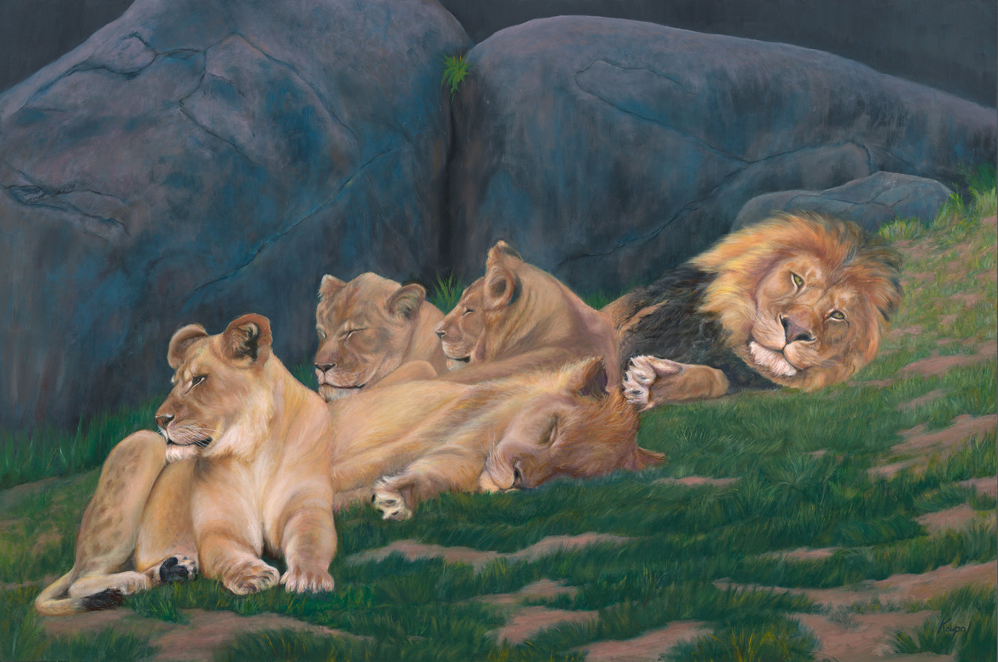 Lion's Den- 40X60 Limited-Edition Canvas Print